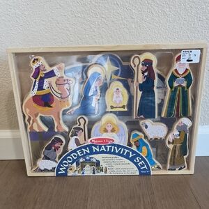 Melissa & Doug Colorful Wooden Nativity Set